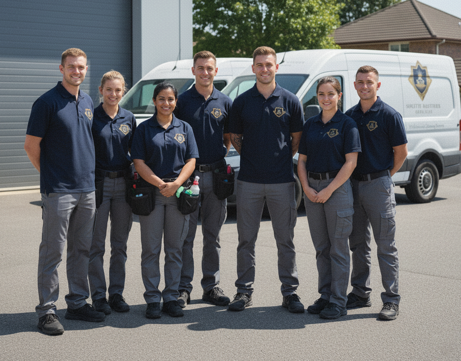 Professional cleaning team