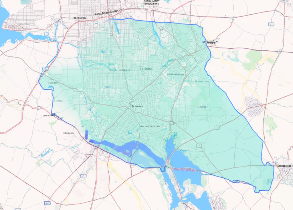 Service coverage map